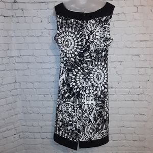 Connected Apparel Black and White Dress Size 16